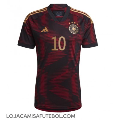 Camisa de Futebol Alemanha Serge Gnabry #10 Equipamento Secundário Mundo 2022 Manga Curta